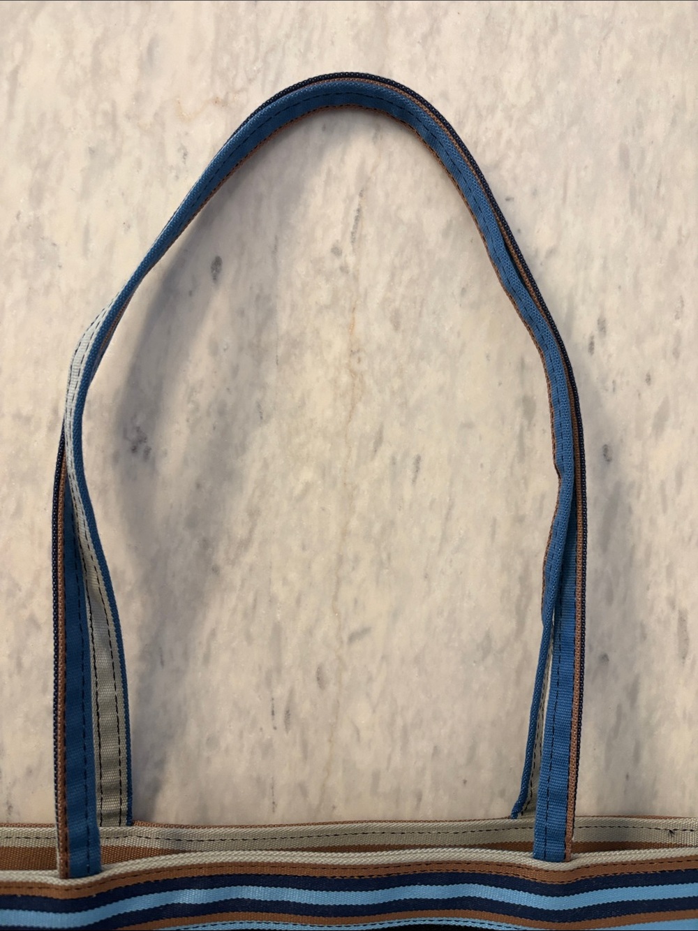 kate spade Vintage Striped Canvas Tote in Blue and Tan NNT - Picture 9 of 15